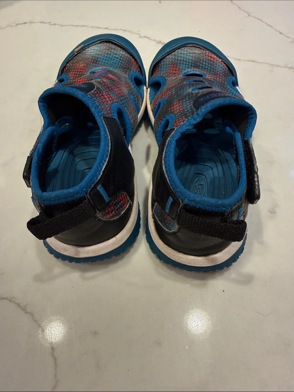 KEEN Kids Blue and Red Water Shoes